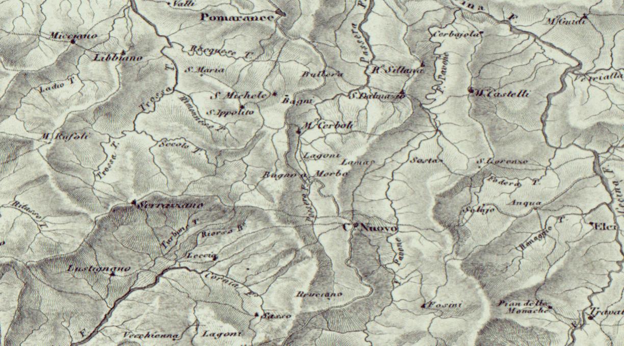 Historical geothermal map of Tuscany